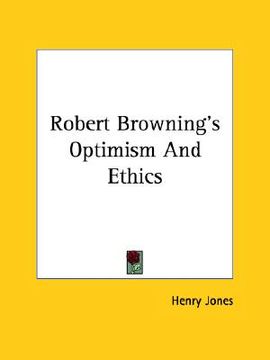 portada robert browning's optimism and ethics