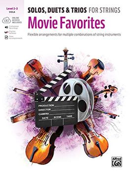 portada Solos, Duets & Trios for Strings -- Movie Favorites: Flexible Arrangements for Multiple Combinations of String Instruments, Book & Online Audio/Softwa (in English)