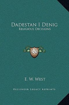 portada dadestan i denig: religious decisions (en Inglés)