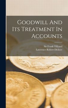 portada Goodwill And Its Treatment In Accounts (en Inglés)