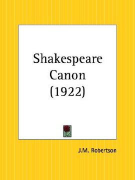 portada shakespeare canon (en Inglés)