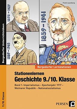 portada Stationenlernen Geschichte 9. /10. Klasse Band 1: Imperialismus - Epochenjahr 1917 - Weimarer Republik - Nationalsozialismus (en Alemán)