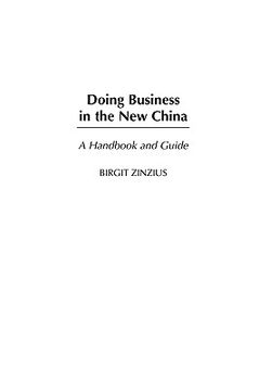 portada doing business in the new china: a handbook and guide (in English)