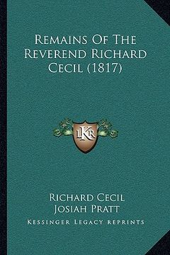 portada remains of the reverend richard cecil (1817)