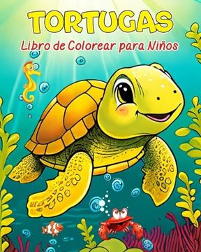 portada Tortugas Libro de Colorear para Niños: 50 Ilustraciones únicas para colorear (in Spanish)