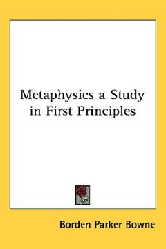 portada metaphysics: a study in first principles (en Inglés)