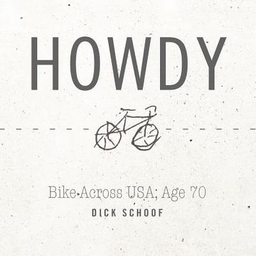 portada howdy: bike across usa; age 70 (en Inglés)