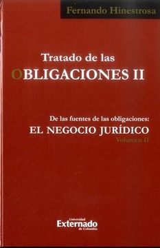 portada TRATADO DE LAS OBLIGACIONES II EL NEGOCIO JURIDICO