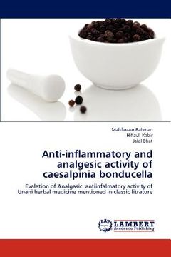 portada anti-inflammatory and analgesic activity of caesalpinia bonducella (en Inglés)