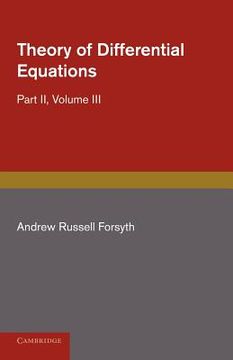 portada Theory of Differential Equations 6 Volume Set: Theory of Differential Equations: Ordinary Equations, not Linear: Volume 3 (in English)