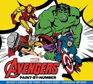 portada Marvel: The Avengers Paint-by-Number: Re-create Five Classic Scenes from the Marvel Universe (in English)