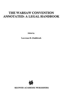portada warsaw convention annotated: a legal handbook, second edition (en Inglés)