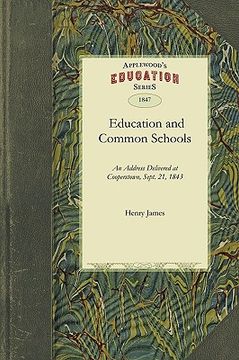 portada an address upon education and common schools (in English)