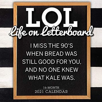 portada Lol - Life on Letterboard 2021 Calendar (en Inglés)