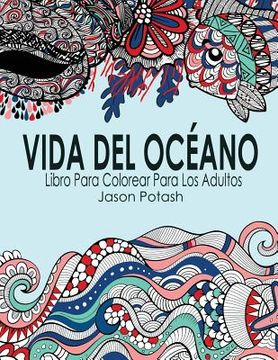portada Vida Del Oceano Libro Para Colorear Para Los Adultos