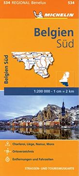 portada Michelin Belgien Süd: Straßen- und Tourismuskarte 1: 200. 000 (Michelin Regionalkarten)