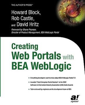portada creating web portals with bea weblogic (en Inglés)