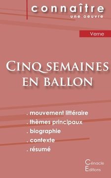 portada Fiche de lecture Cinq semaines en ballon de Jules Verne (Analyse littéraire de référence et résumé complet)