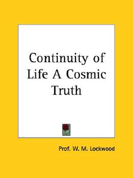 portada continuity of life a cosmic truth