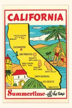 portada Vintage Journal Map of California (en Inglés)