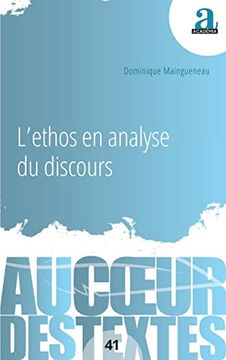 portada L'ethos en Analyse du Discours (en Inglés)
