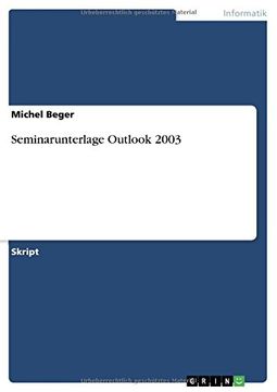 portada Seminarunterlage Outlook 2003 (German Edition)