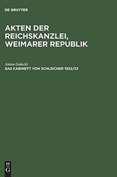 portada Das Kabinett von Schleicher 1932 