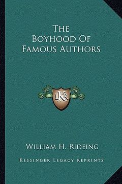 portada the boyhood of famous authors