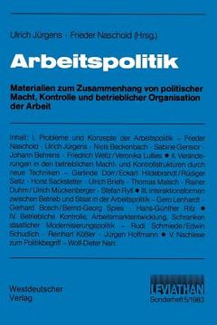 portada Arbeitspolitik (en Alemán)