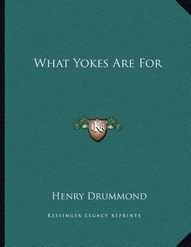 portada what yokes are for (in English)