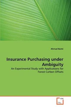 portada insurance purchasing under ambiguity (en Inglés)