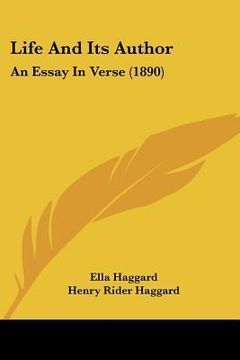 portada life and its author: an essay in verse (1890) (en Inglés)