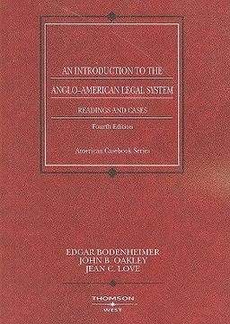portada an introduction to the anglo-american legal system: readings and cases