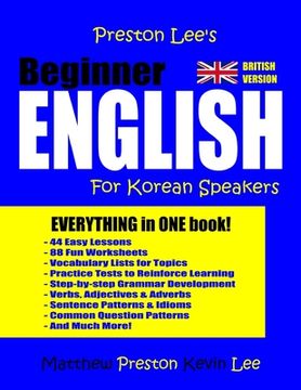 portada Preston Lee's Beginner English For Korean Speakers (British Version) (en Inglés)