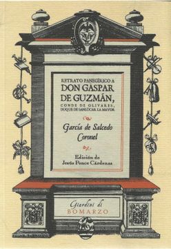 portada Retrato Panegirico a don Gaspar de Guzman: Conde de Olivares, Duque de Sanlucar la Mayor