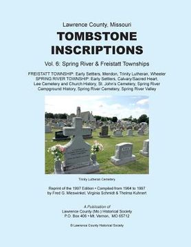 portada Lawrence County Missouri Tombstones Vol. 6 (en Inglés)