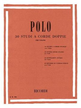portada 30 double chord studies: violin method (en Inglés)