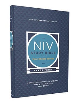 portada Niv Study Bible, Fully Revised Edition, Large Print, Hardcover, red Letter, Comfort Print (en Inglés)