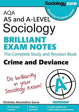 portada Aqa Sociology Brilliant Exam Notes: Crime and Deviance: A-Level (en Inglés)