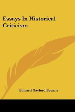 portada essays in historical criticism (in English)