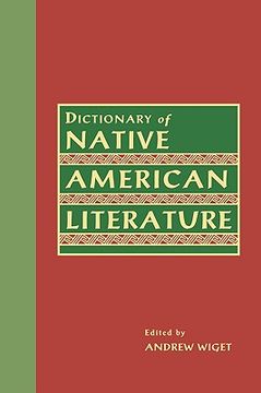 portada dictionary of native american literature (en Inglés)