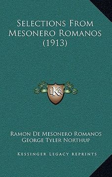 portada selections from mesonero romanos (1913) (in English)