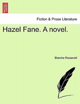 portada hazel fane. a novel.