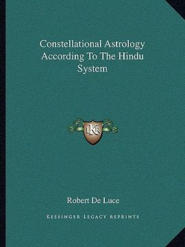 portada constellational astrology according to the hindu system (in English)