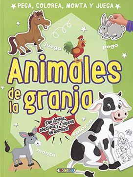 portada Animales de la Granja-Pega,Colorea,Monta y Juega