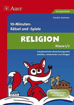 portada Spielerischer Lernspaß Religion 1. /2. Klasse: Mit Rätseln und Spielen Lehrplaninhalte Einleiten, mit Kopiervorlagen und Lösungsteil (en Alemán)