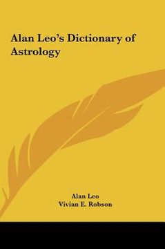 portada alan leo's dictionary of astrology (in English)