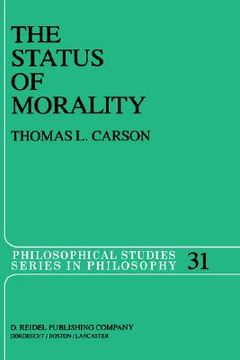 portada the status of morality (en Inglés)