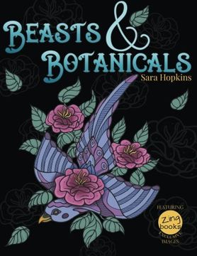 portada Beasts & Botanicals Adult Coloring Books: A Coloring Book for Adults featuring Whimsical Animals and Flowers for Relaxation