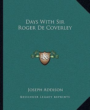 portada days with sir roger de coverley (en Inglés)